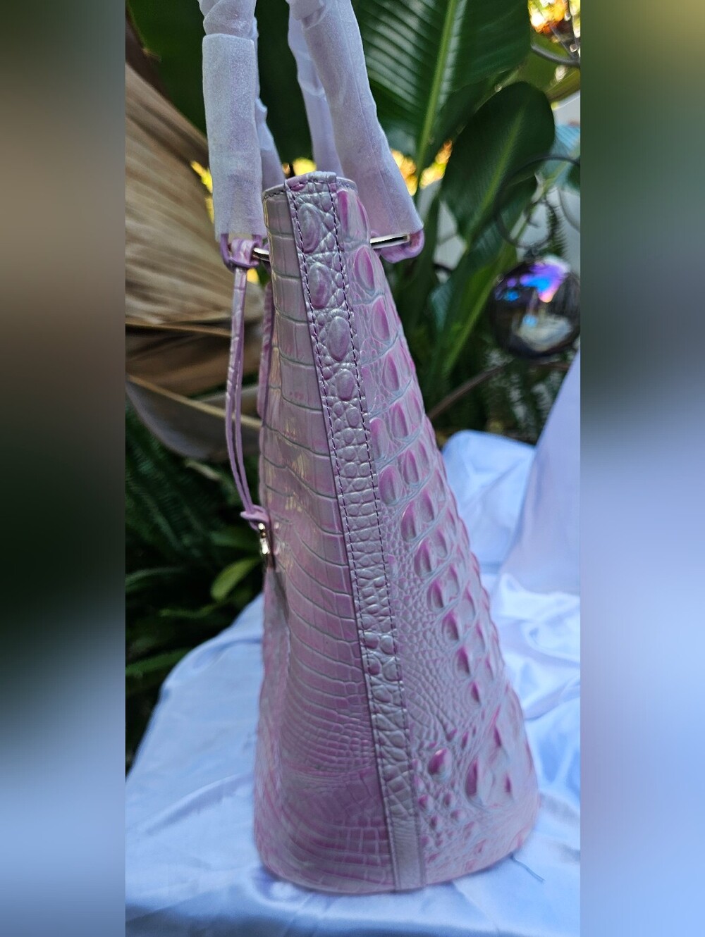 RARE NWT Brahmin Ezra Rose Water Melbourne 3 Eyes On Tote + Heart Pouch Set - Picture 11 of 16